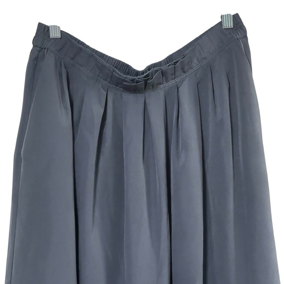 J. Crew Gray Pleated Midi Skirt, Size 14 - Picture 2 of 12